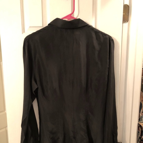 Vintage black silk blouse - Picture 2 of 3